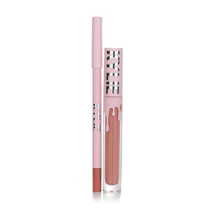 Kylie By Kylie Jenner Matte Lip Kit: Matter flüssiger Lippenstift 3 ml + Lipliner 1,1 g – Nr. 802 Candy K Matte, 2-tlg.
