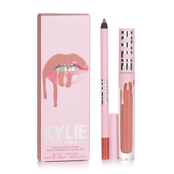 Kylie By Kylie Jenner Matte Lip Kit: Matter flüssiger Lippenstift 3 ml + Lipliner 1,1 g – Nr. 802 Candy K Matte, 2-tlg.