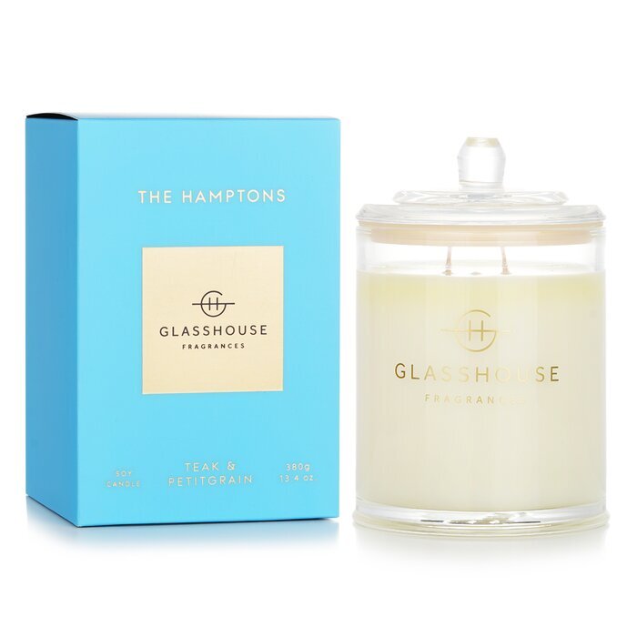 Glasshouse Dreifach duftende Sojakerze - The Hamptons (Teak & Petitgrain) 380 g/13,4 oz