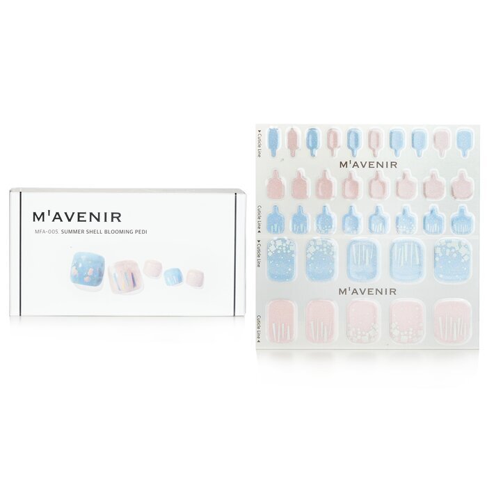 Mavenir Nagelaufkleber (verschiedene Farben) – # Summer Shell Blooming, 32 Stück
