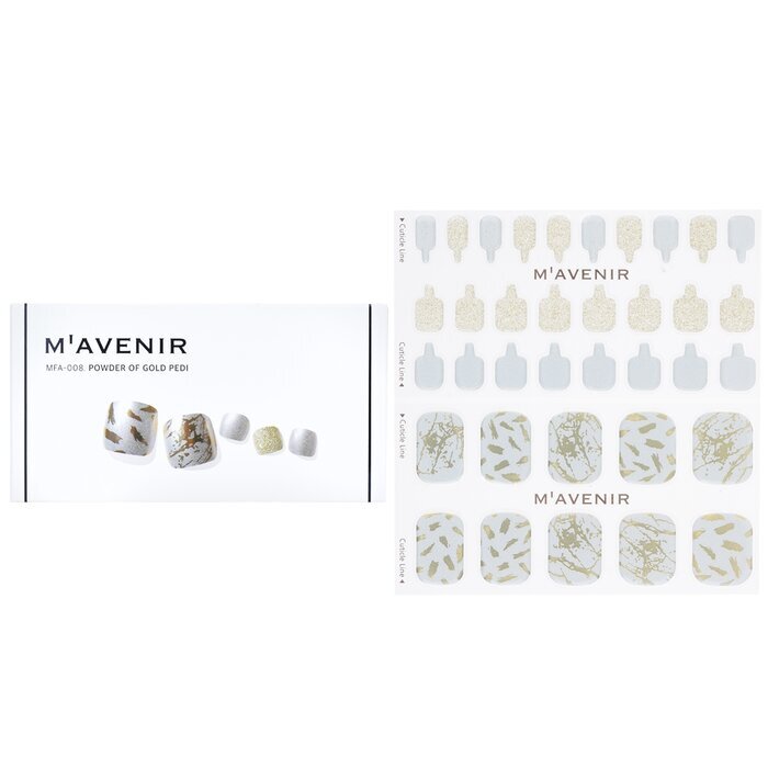 Mavenir Nagelaufkleber (gemustert) – # Powder Of Gold Pedi 36 Stück