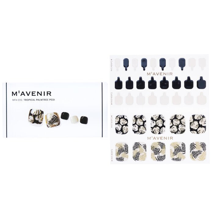 Mavenir Nagelaufkleber (gemustert) – # Tropical Palmtree Pedi 36 Stück