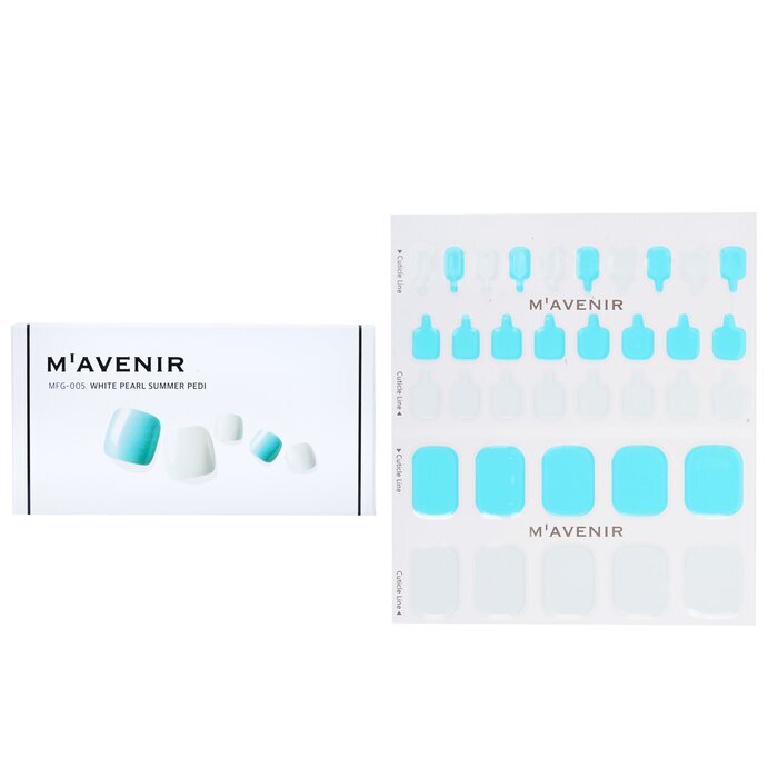 Mavenir Nagelaufkleber (verschiedene Farben) – # White Pearl Summer Pedi, 36 Stück