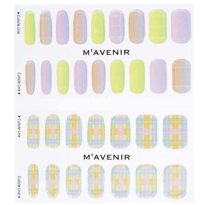 Mavenir Nagelaufkleber (gemustert) – # Neon Crossline Nail 32 Stück