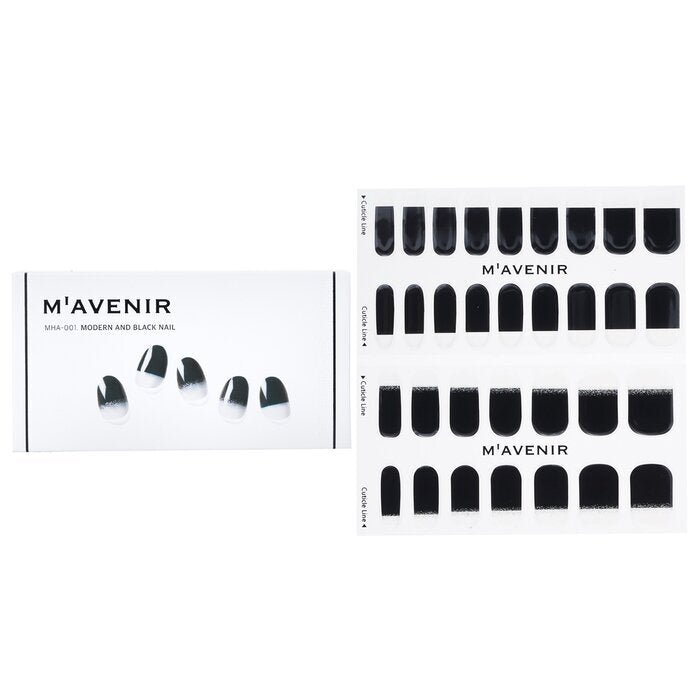 Mavenir Nagelaufkleber (Schwarz) - # Modern And Black Nail 32St
