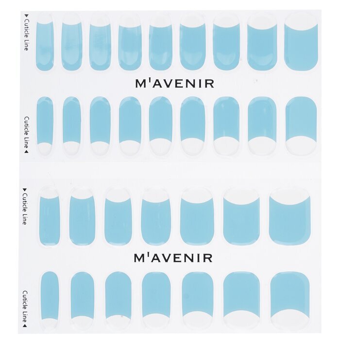 Mavenir Nagelaufkleber (blau) – # Cremeblau Mattnagel 32 Stück