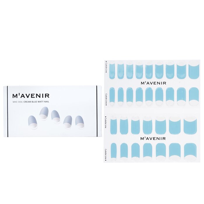 Mavenir Nagelaufkleber (blau) – # Cremeblau Mattnagel 32 Stück