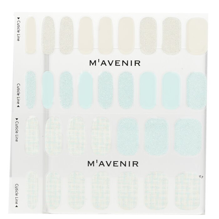 Mavenir Nagelaufkleber (blau) – # Blue In Tweed Nail, 32 Stück