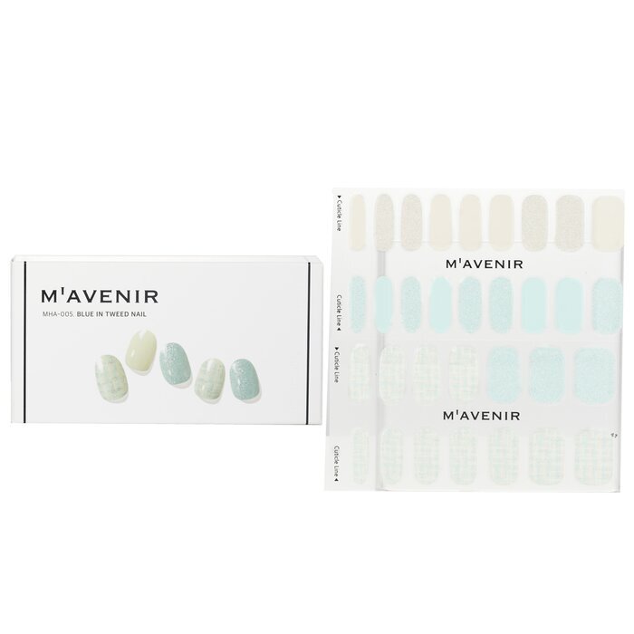 Mavenir Nagelaufkleber (blau) – # Blue In Tweed Nail, 32 Stück