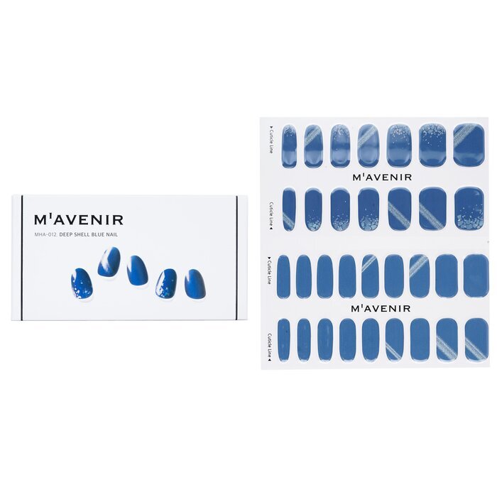 Mavenir Nagelaufkleber (blau) – # Deep Shell Blue Nail, 32 Stück