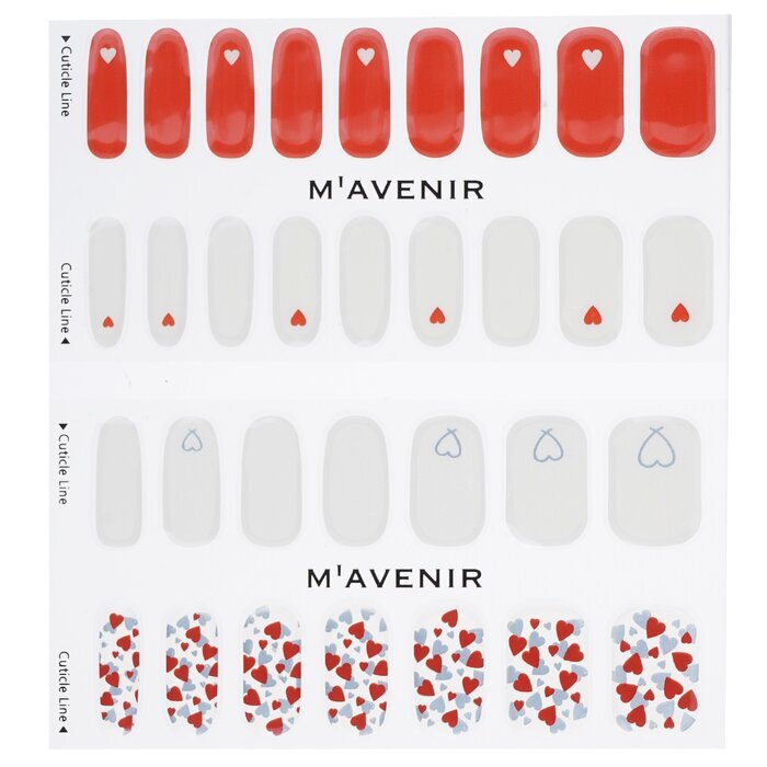 Mavenir Nagelaufkleber (verschiedene Farben) – „Little Heart Nail“, 32 Stück