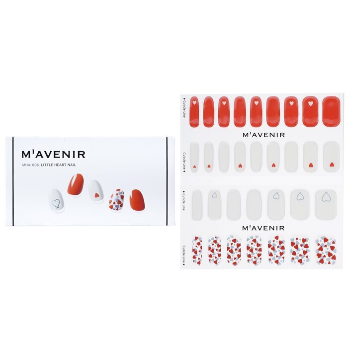 Mavenir Nagelaufkleber (verschiedene Farben) – „Little Heart Nail“, 32 Stück