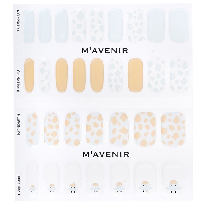 Mavenir Nagelaufkleber (weiß) – # White Cow Nail 32 Stück