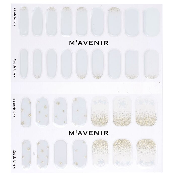 Mavenir Nagelaufkleber (weiß) – # White April Nail, 32 Stück