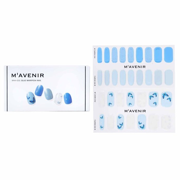 Mavenir Nagelaufkleber (blau) – # Blue Mariposa Nail 32 Stück