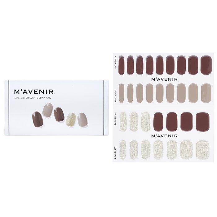 Mavenir Nagelaufkleber (verschiedene Farben) – # Brillante Sepia Nail 32 Stück