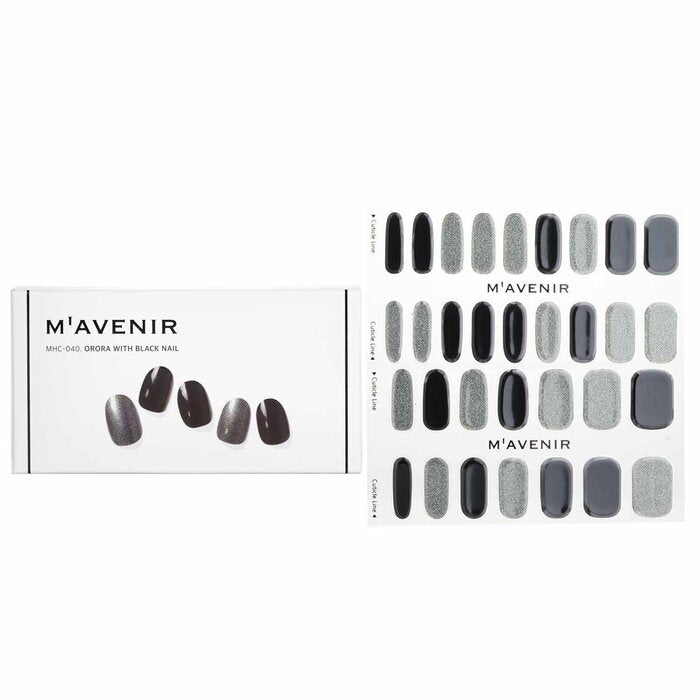 Mavenir Nagelaufkleber (verschiedene Farben) – # Orora mit schwarzem Nagel, 32 Stück