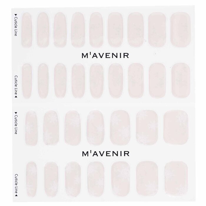 Mavenir Nagelaufkleber (weiß) – # Snow Blooming Nail, 32 Stück