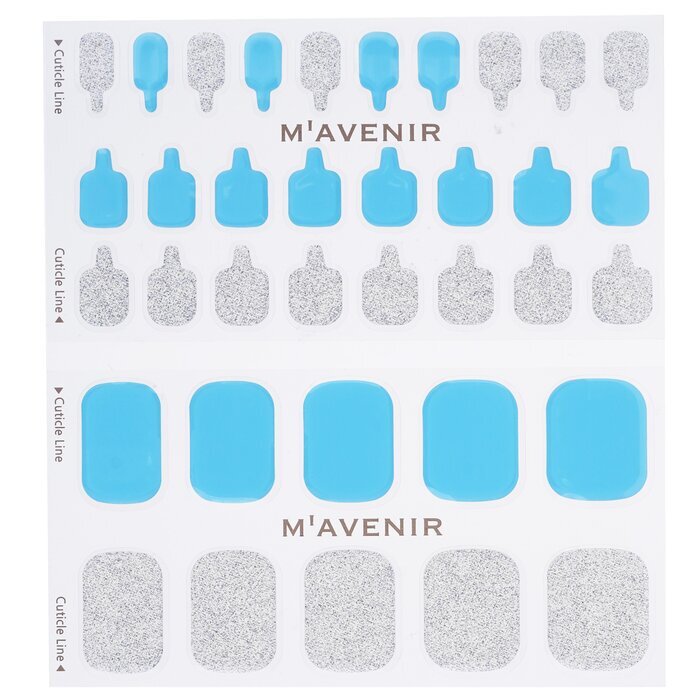 Mavenir Nagelaufkleber (verschiedene Farben) – # Dusty Blue Pedi, 36 Stück