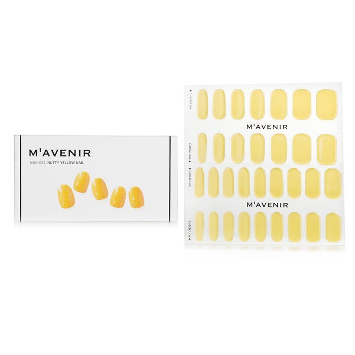 Mavenir Nagelaufkleber (gemustert) – #Nutty Yellow Nail, 32 Stück