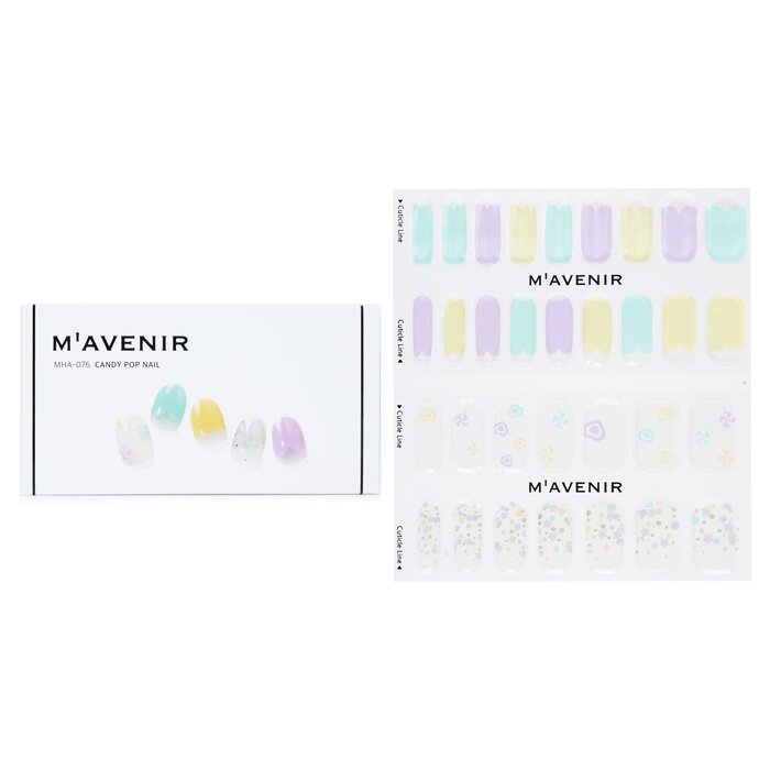 Mavenir Nagelaufkleber (verschiedene Farben) – # Candy Pop Nail, 32 Stück