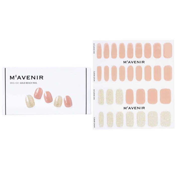 Mavenir Nagelaufkleber (Pink) – # Gold Beach Nail 32 Stück