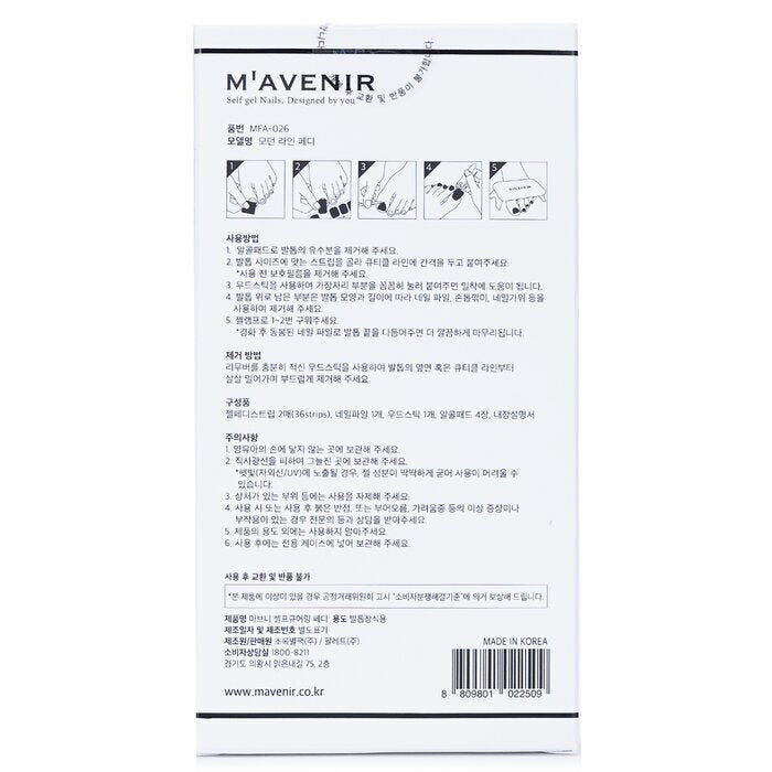 Mavenir Nagelaufkleber (gemustert) – # Modern Line Pedi 36 Stück