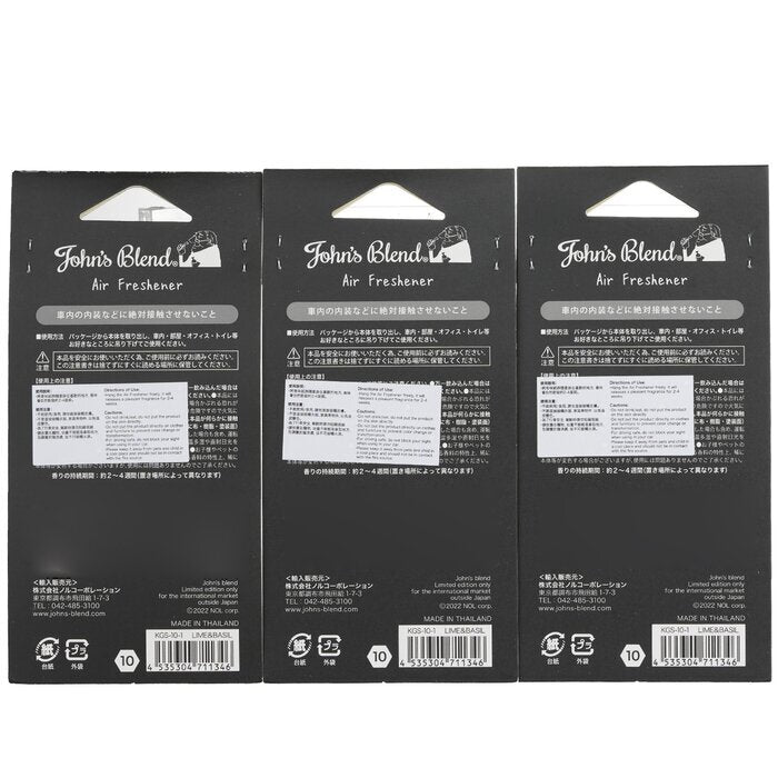 John's Blend Lufterfrischer - Limette & Basilikum 3 Stück