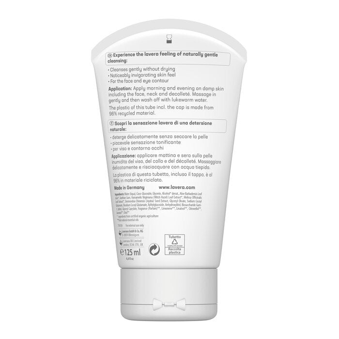 Lavera Basis Sensitiv Reinigungsgel - Bio-Aloe Vera & Jojoba (Für normale & Mischhaut) 125ml/4oz