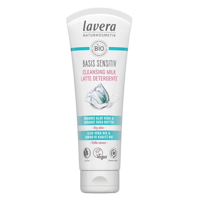 Lavera Basis Sensitiv Reinigungsmilch - Bio-Aloe Vera & Bio-Sheabutter (Für trockene und empfindliche Haut) 125ml/4oz