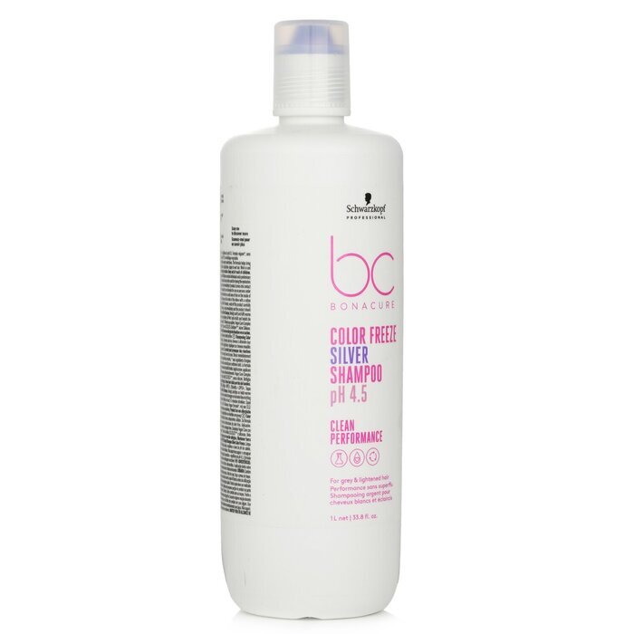 Schwarzkopf BC Bonacure pH 4.5 Color Freeze Silver Shampoo (für graues und aufgehelltes Haar) 1000ml/33.8oz