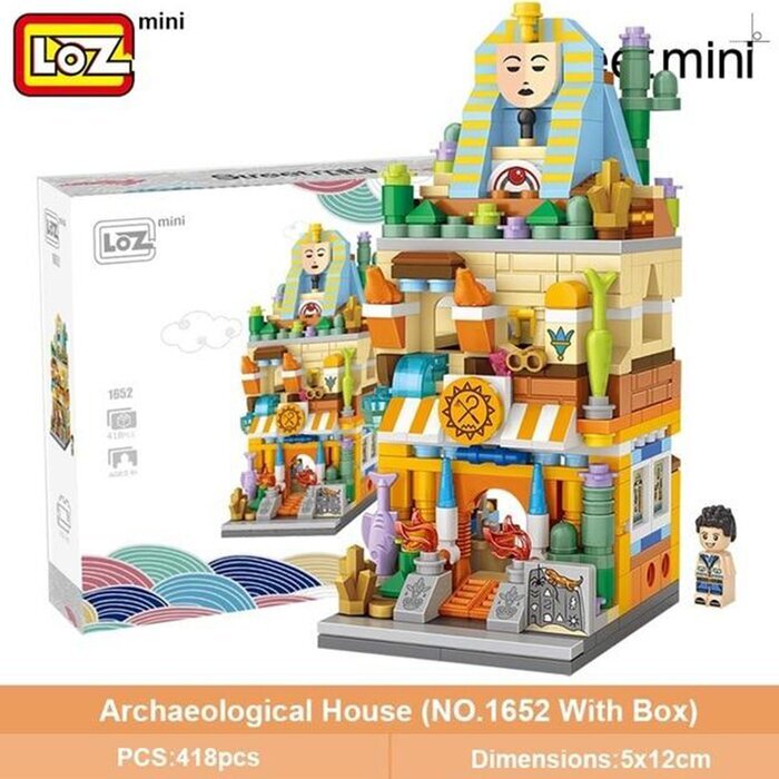 LOZ Street Series - Archaeological House Building Bricks Set 16.5x12.5x8cm