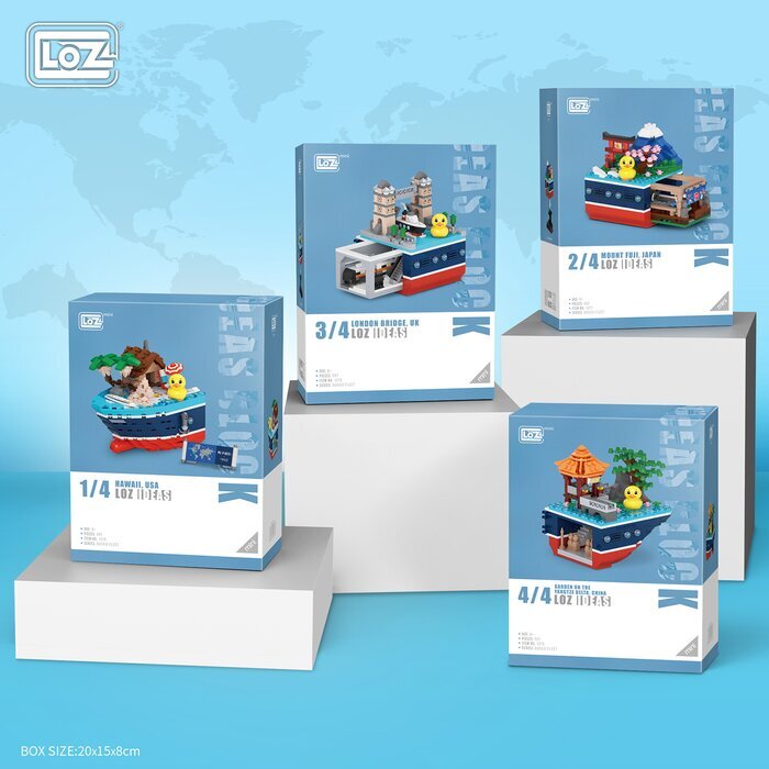 LOZ Duck Fleet Series - Hawaii Building Bricks Set 11 x 11 x 11cm