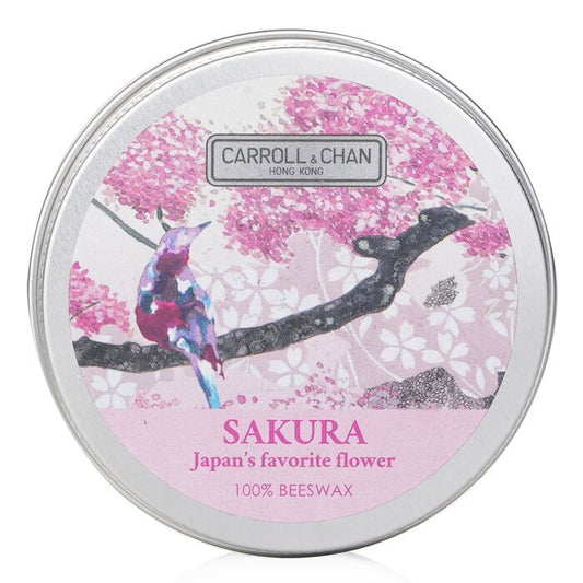 Carroll & Chan 100 % Bienenwachs, Mini-Dose, Kerze – # Sakura, 1 Stück