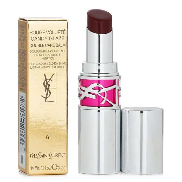Yves Saint Laurent Rouge Volupte Candy Glaze Double Care Balm - 6 Burgundy Temptation 3.2g
