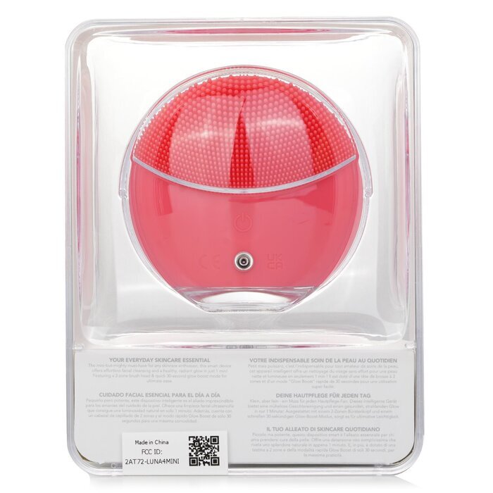 FOREO Luna 4 Mini Dual-Sided Facial Cleansing Massager - Coral 1pcs