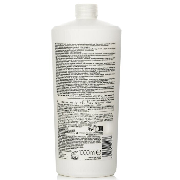 Kerastase Nutritive Bain Satin Riche High Nutrition Reichhaltiges Shampoo mit essentiellen Nährstoffen (sehr trockenes Haar) 1000ml/34oz