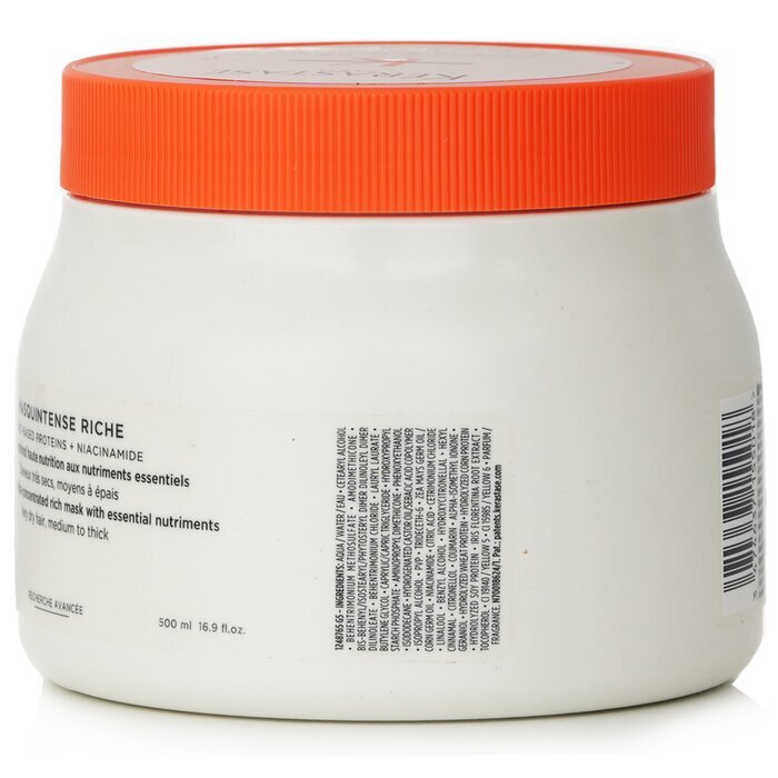 Kerastase Nutritive Masquintense Riche Deep Nutrition Ultrakonzentrierte reichhaltige Maske mit essentiellen Nährstoffen, 500 ml