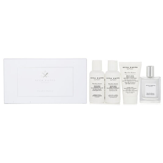 White Moss Geschenkset: 1x Eau de Cologne Spray, 1x Duschgel 100ml, 1x Bodylotion 100ml, 1x Handcreme 75ml, 4er-Set 50ml