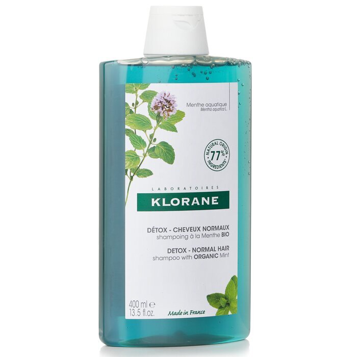 Klorane Shampoo mit Bio-Minze (Entgiftung normales Haar) 400ml/13,5oz