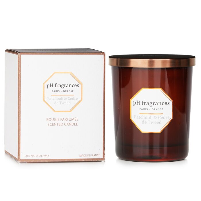 pH fragrances Duftkerze – Patchouli & Cedre De Tweed, 180 g/6,3 oz