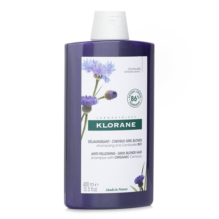 Klorane Shampoo mit Bio-Tausendstel (gegen Gelbstich bei graublondem Haar) 400 ml