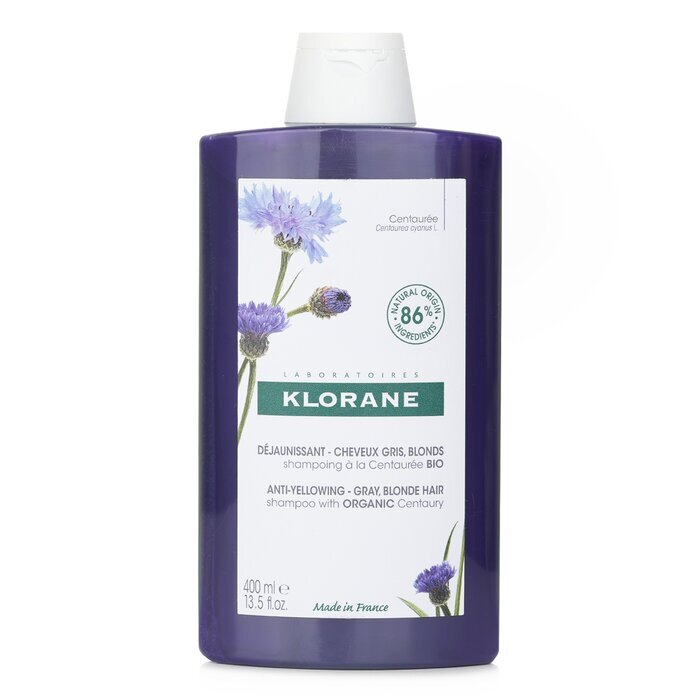 Klorane Shampoo mit Bio-Tausendstel (gegen Gelbstich bei graublondem Haar) 400 ml