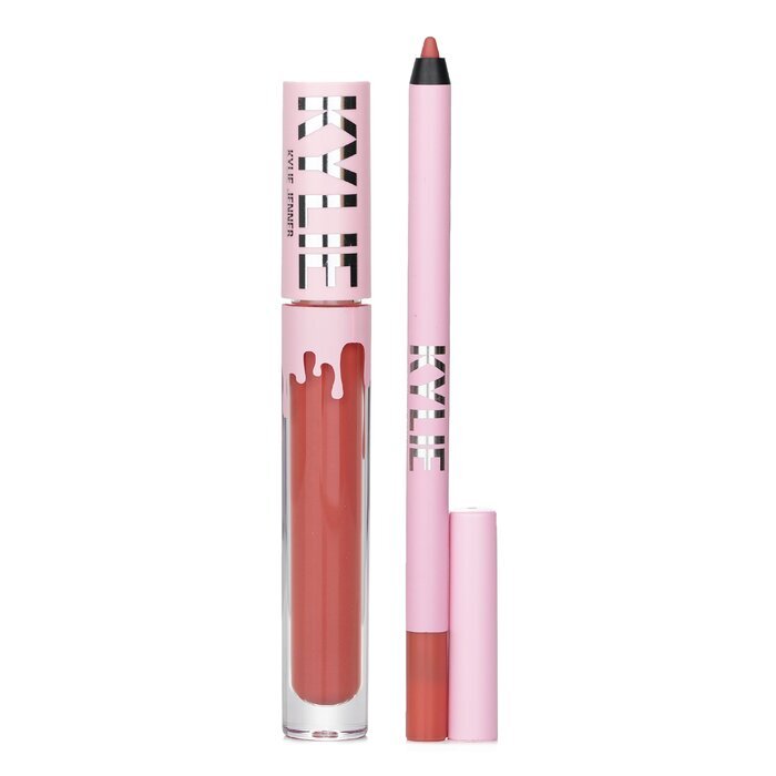 Kylie By Kylie Jenner Matte Lip Kit: Matter flüssiger Lippenstift 3 ml + Lipliner 1,1 g – Nr. 801 Queen, 2-tlg.