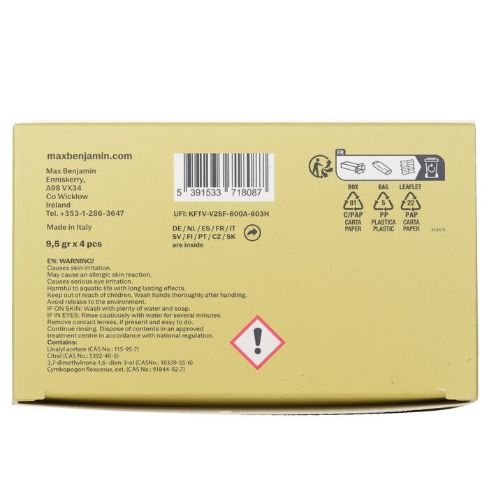 Max Benjamin Autoduft-Geschenkset - Zitronengras und Ingwer, 4-tlg.