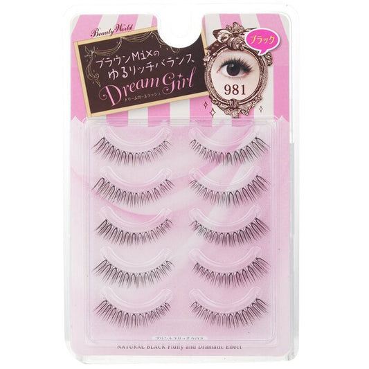 Beauty World Dream Girl Nylonwimpern - Nr. 981 Schwarz 5 Paar