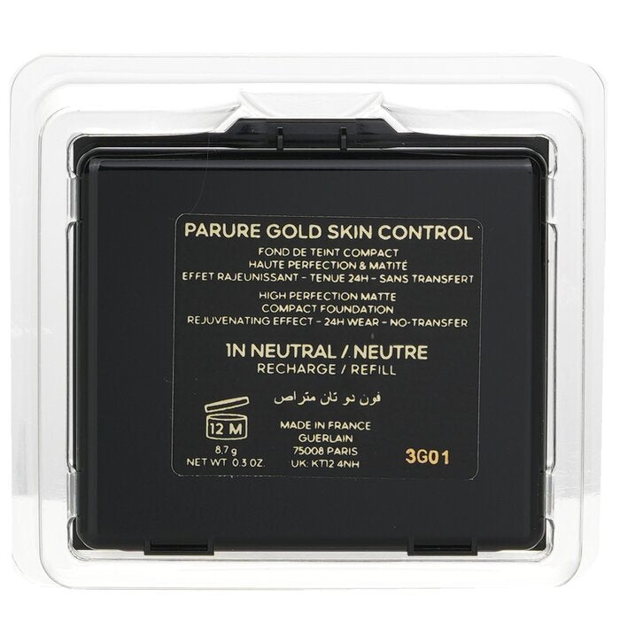 Guerlain Parure Gold Skin Control High Perfection Matte Compact Foundation Nachfüllpackung – Nr. 1N 8,7 g/0,3 oz