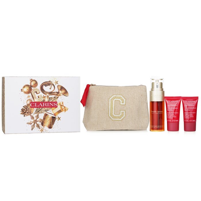 Clarins Rituale Double Serum & Multi Intensive Set: 3 Stück + 1 Beutel