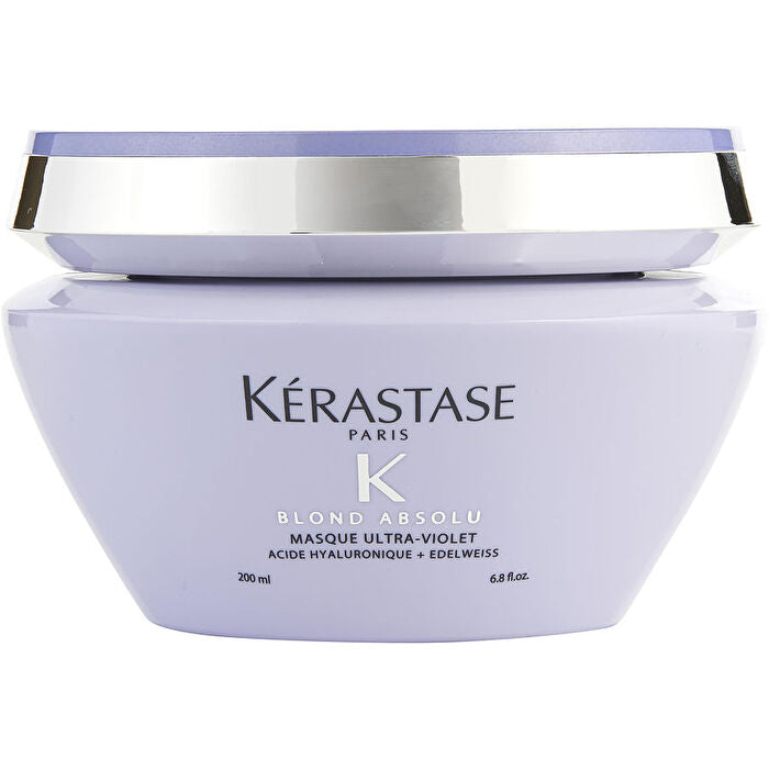 Kerastase Blond Absolu Masque, Ultraviolett, aufgehelltes, gesträhntes, kühles blondes Haar, 200 ml