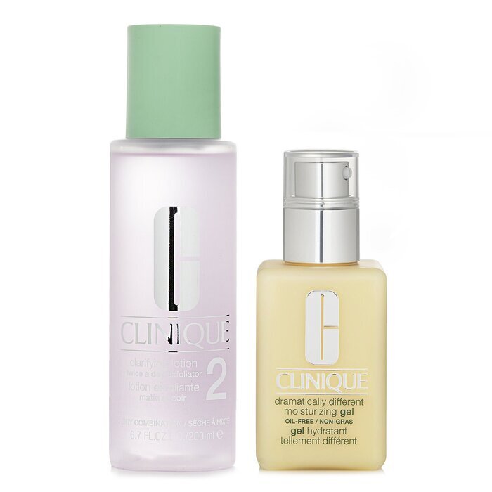 Clinique Dramatically Different Set 2: Feuchtigkeitsgel und klärende Lotion 2 – Kombination, fettige bis fettige Haut, 2 Stück